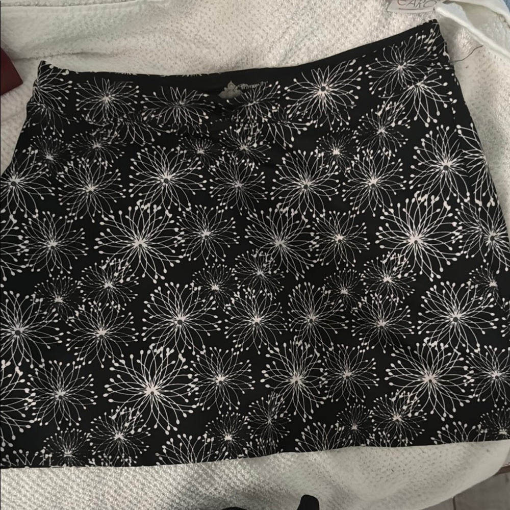 Tranquility by Colorado Clothing Black and White Embellished Skater Mini Skirt
